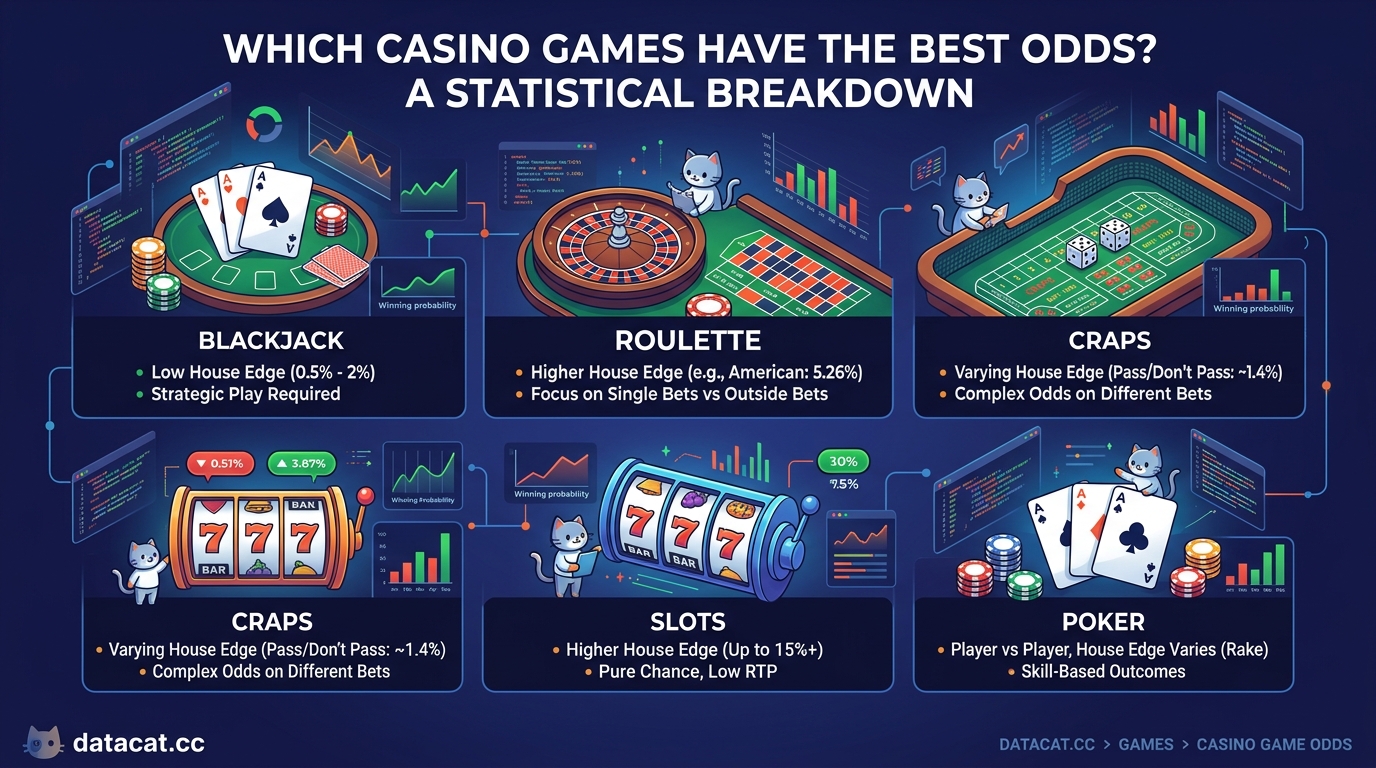 Which Casino Games Have the Best Odds? A Statistical Breakdown - Illustration 1