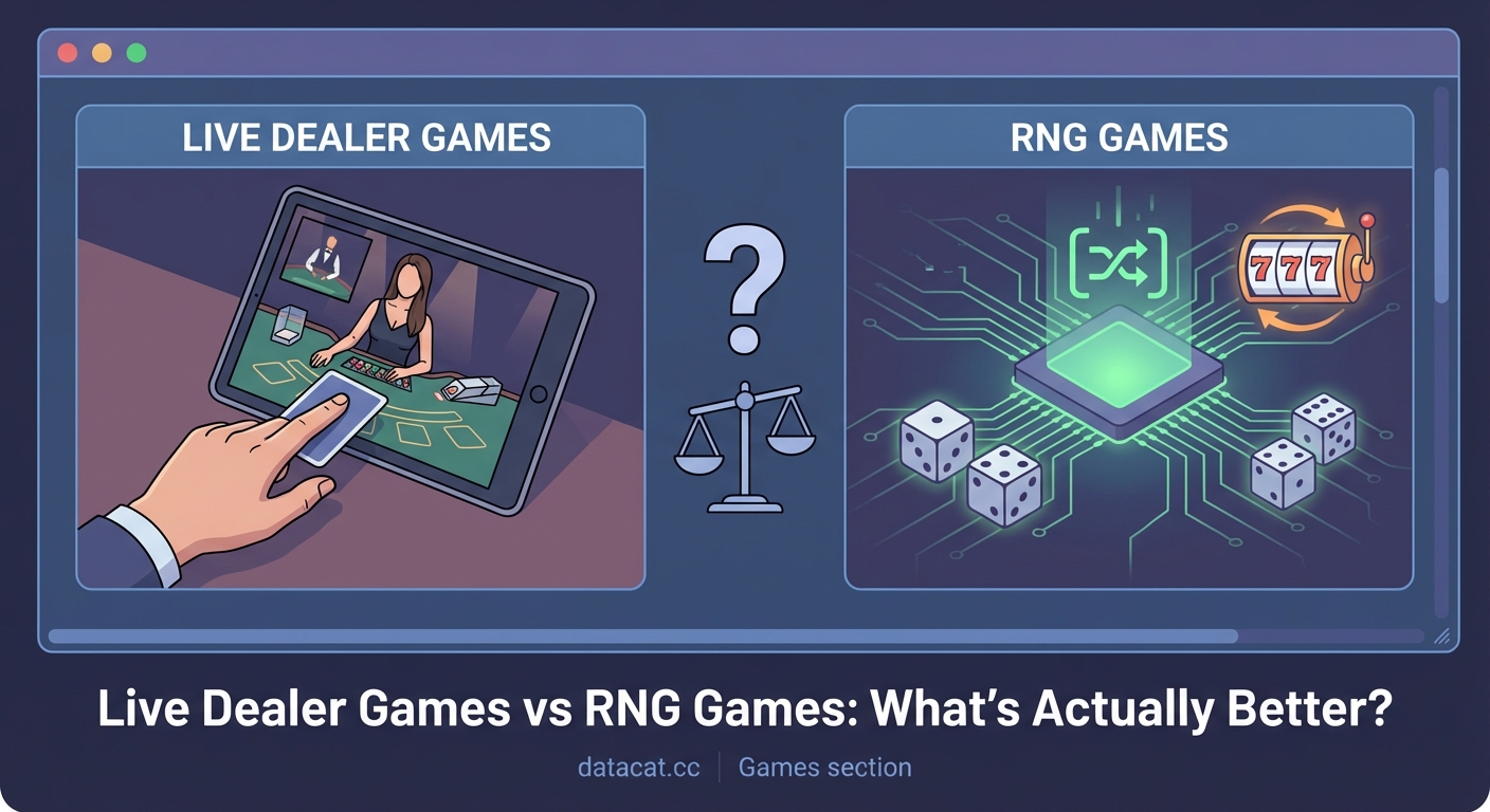 Live Dealer Games vs RNG Games: What's Actually Better? — 1